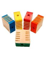Coloured Small Groovy Blocks - Parrot Toy Parts - Pack 12
