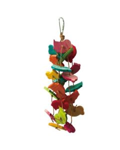 Bouncing Birds Wood & Leather Toy