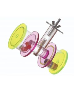 Crazy Cage Side Spinner Acrylic Bird Toy