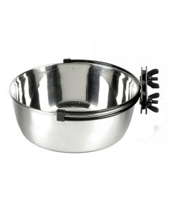 Stainless Steel Secura Bird Food Bowl/Bird Bath 2 Litres