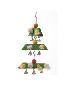 Triple Wood Christmas Tree Festive Bird Toy
