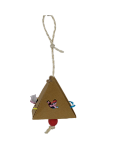 Paper Pyramid Small Shredding Foraging Bird Toy